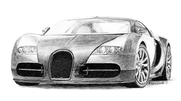 bugatti veyron drawing