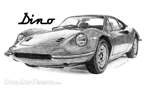 Ferrari Dino drawing