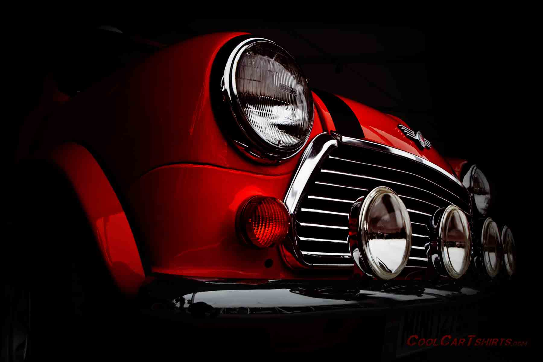 Classic Mini with Rally lights